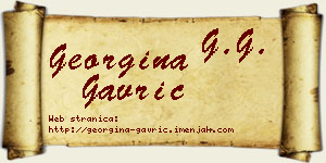 Georgina Gavrić vizit kartica